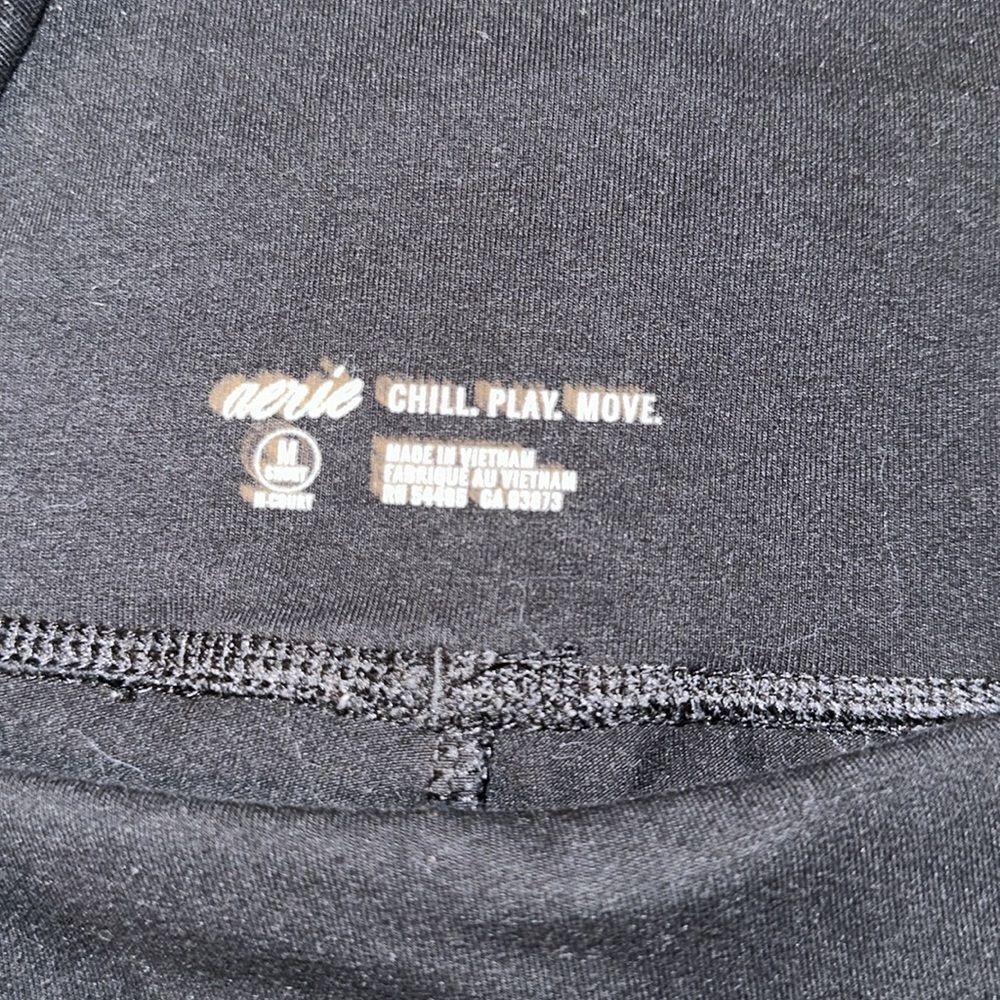 aerie MP 26” Black Cotton Active Lounge Leggings - Picture 7 of 9